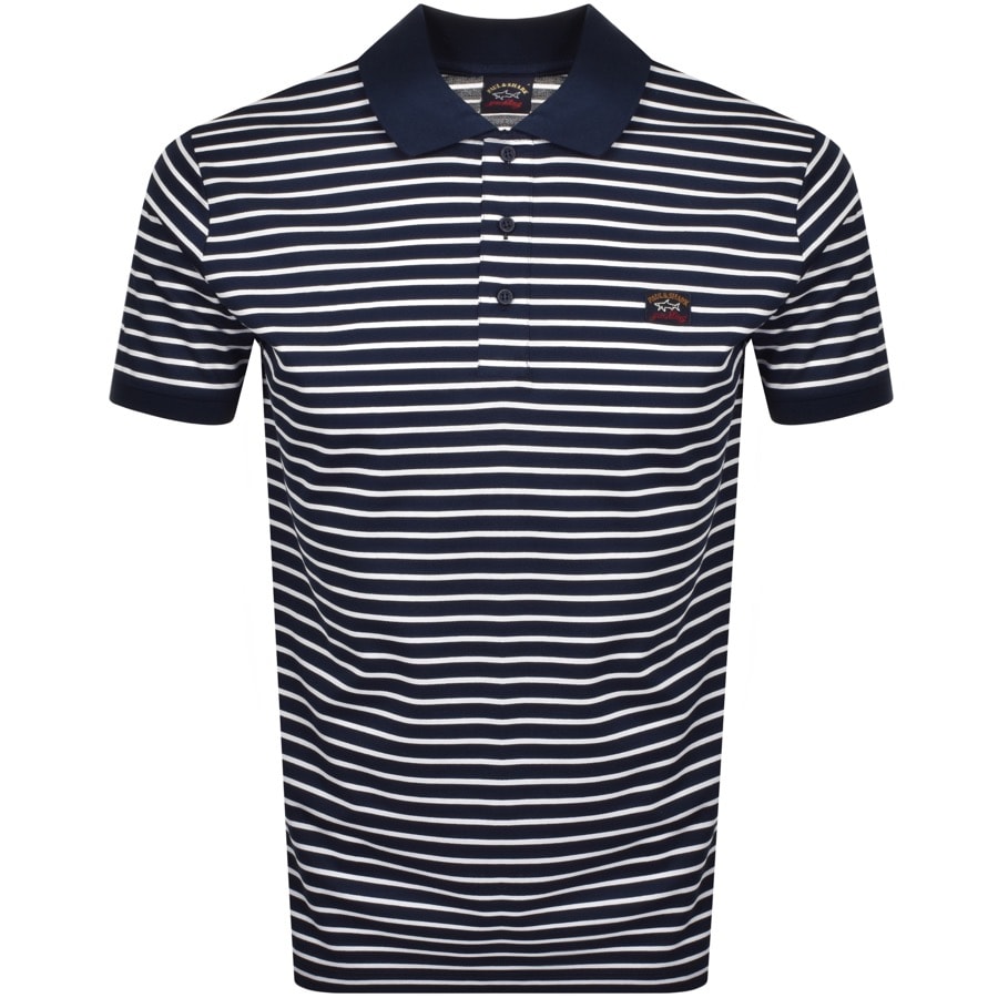 Alternative Image for ProductPaul And Shark Stripe Polo T Shirt Navy1